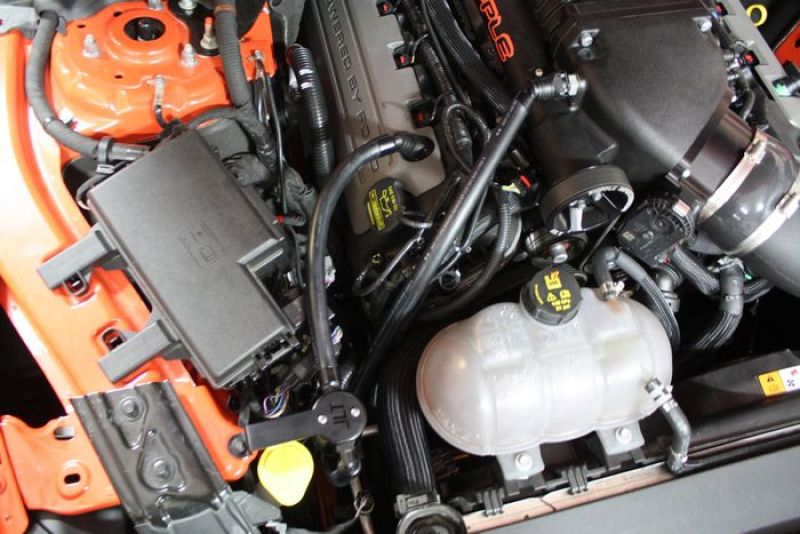 J&L 15-23 Ford Mustang GT/15-20 Ford Mustang GT350 Passenger Side Oil Separator 3.0 - Black Anod