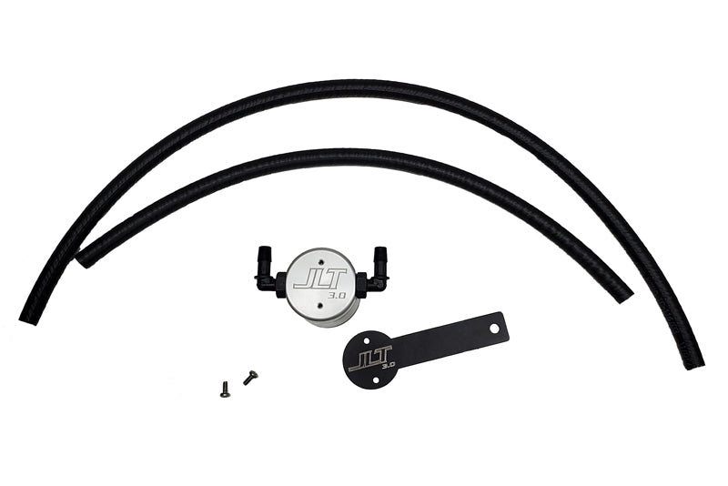 J&L 16-24 Nissan Titan 5.6L Passenger Side Oil Separator 3.0 - Clear Anodized