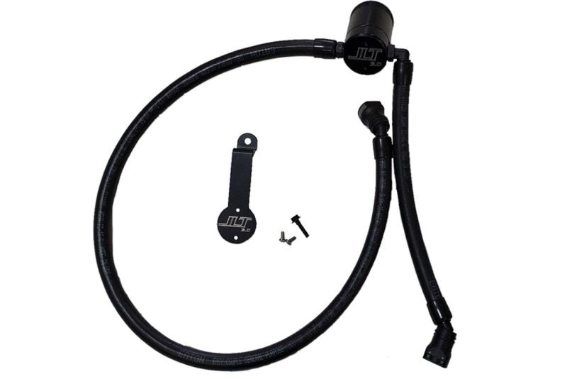 J&L 18-24 Jeep Wrangler JL 3.6L Driver Side Oil Separator 3.0 - Black Anodized