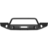 Westin 18-19 Jeep Wrangler JL WJ2 Full Width Front Bumper w/Bull Bar Textured Black