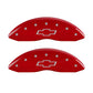 MGP 4 Caliper Covers Engraved Front & Rear Bowtie Red finish silver ch