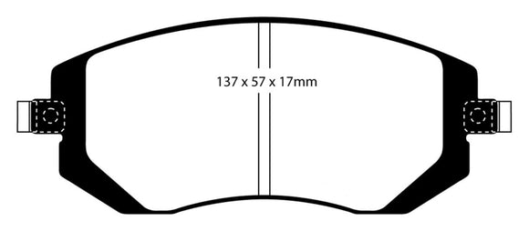 EBC 03-05 Subaru Impreza 2.0 Turbo WRX Bluestuff Front Brake Pads