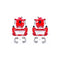 Power Stop 05-10 Scion tC Front Red Calipers w/Brackets - Pair