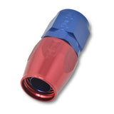 Russell Performance -6 AN Red/Blue Straight Full Flow Hose End