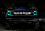 Oracle 21-22 Ford Bronco Headlight Halo Kit w/DRL Bar - Base Headlights ColorSHIFT -w/2.0 Controller