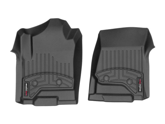 WeatherTech 2014+ Chevrolet Silverado 1500 Vinyl Front FloorLiner - Black (Double/Crew Cab)