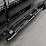 Westin 19-20 Chevrolet/GMC Silverado/Sierra 1500 Double Cab PRO TRAXX 4 Oval Nerf Step Bars - Black