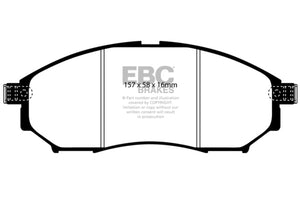 EBC 06-09 Infiniti FX35 3.5 Greenstuff Front Brake Pads