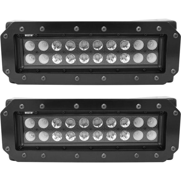 Westin HDX Flush Mount B-FORCE LED Light Kit (Set of 2) w/wiring harness - Black