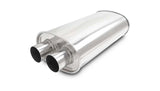 Vibrant Universal Streetpower 2.25in Stainless Steel Dual In-Out Oval Muffler