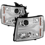 Spyder Chevy Silverado 1500 07-13 Version 3 Projector Headlights - Chrome PRO-YD-CS07V3-LBDRL-C