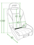 PRP Polaris RZR PRO XP/PRO R/Turbo R GT/S.E. Suspension Seat- Black/Gray