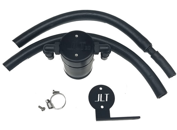 J&L 13-18 Ford Focus ST Front Oil Separator 3.0 - Black Anodized