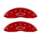 MGP 4 Caliper Covers Engraved Front & Rear Bowtie Red finish silver ch