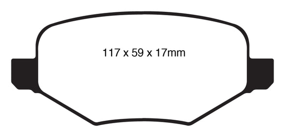 EBC 11-14 Ford Edge 2.0 Turbo Ultimax2 Rear Brake Pads