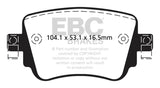 EBC 15-21 Volkswagen GTi 2.0 Turbo Yellowstuff Rear Brake Pads