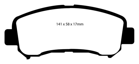 EBC 14+ Nissan Juke 1.6 Turbo Nismo RS Yellowstuff Front Brake Pads