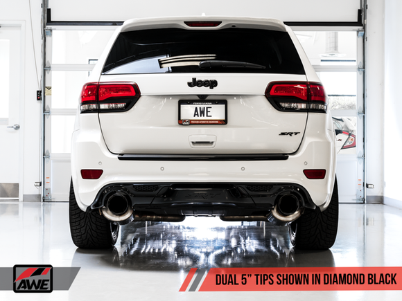 AWE Tuning 2020 Jeep Grand Cherokee SRT Touring Edition Exhaust - Diamond Black Tips