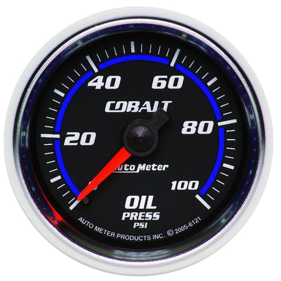 Autometer Cobalt 52mm 100 PSI Mechanical Oil Pressure Gauge