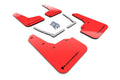 Rally Armor 16-21 Honda Civic Si Red UR Mud Flap w/Black Logo