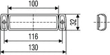 Hella 8645 Series 12V Amber Side Marker Lamp