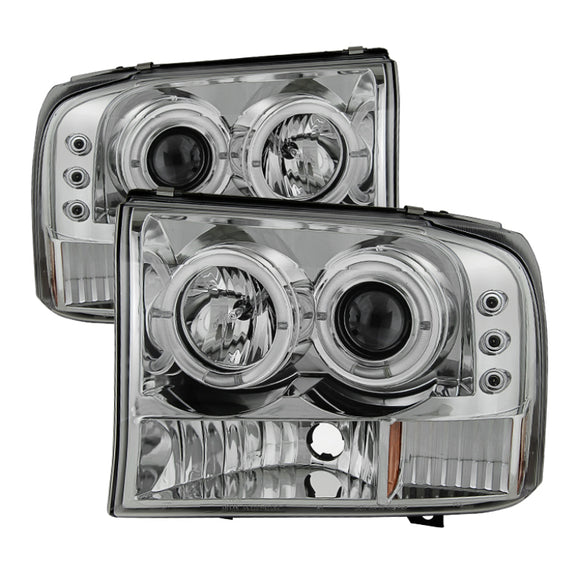 Spyder Ford F250 Super Duty 99-04 Projector Version 2 LED Halo LED Chrm PRO-YD-FF25099-1P-G2-C