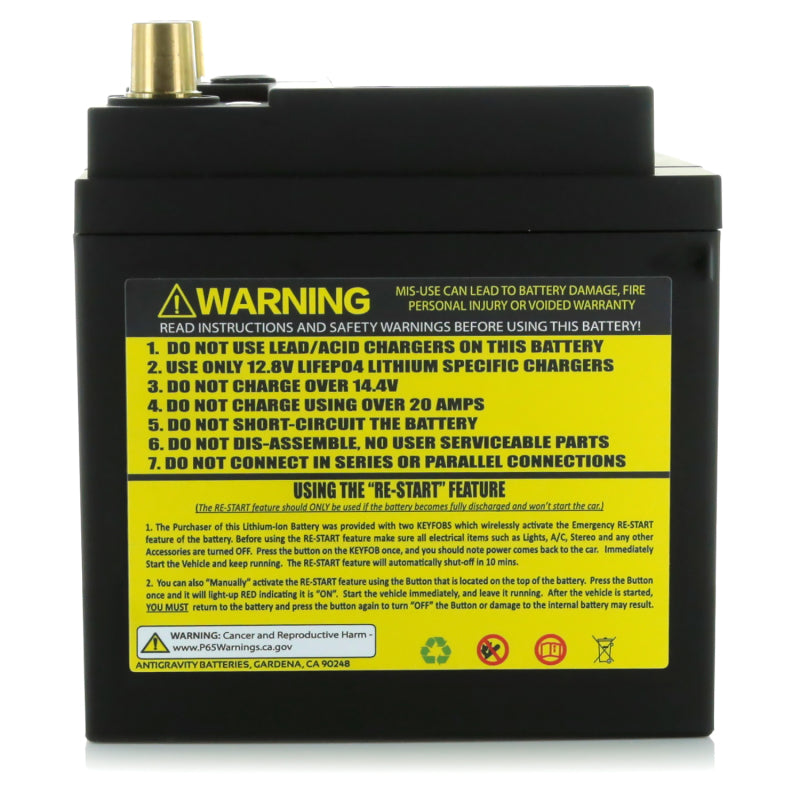 Antigravity H6/Group 48 Lithium Car Battery w/Re-Start 40ah