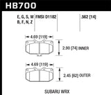 Hawk 06-07 Subaru Impreza WRX HP Plus Front Street Brake Pads