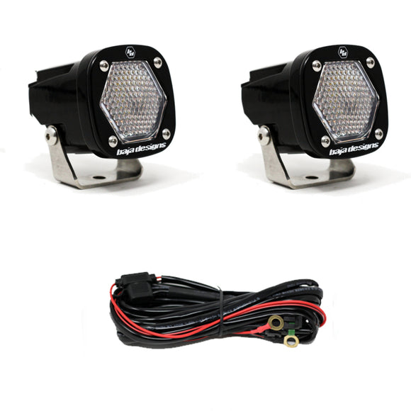 Baja Designs S1 Work/Scene LED Light w/ Mounting Bracket Pair