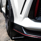 Rally Armor 17-22 Honda Civic Type R Red UR Mud Flap w/White Logo