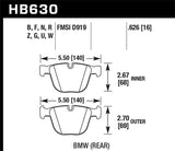 Hawk 02-11 BMW (Various) HPS Street Rear Brake Pads