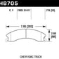 Hawk Chevy/GMC Express/Silverado/Savana/Sierra 15/25/35/4500 SuperDuty Rear Street Brake Pads