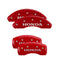 MGP 4 Caliper Covers Engraved Front & Rear Honda Red finish silver ch