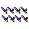 Injector Dynamics 1340cc Injectors - 60mm Length - 14mm Purple Top - 14mm Lower O-Ring (Set of 8)