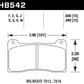 Hawk Wilwood Dynapro Narrow Mount/NDL/Radial Mount Billet DTC-60 Race Brake Pads