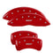 MGP 4 Caliper Covers Engraved Front & Rear MGP Red Finish White Characters 2018 Toyota Camry L/LE/SE