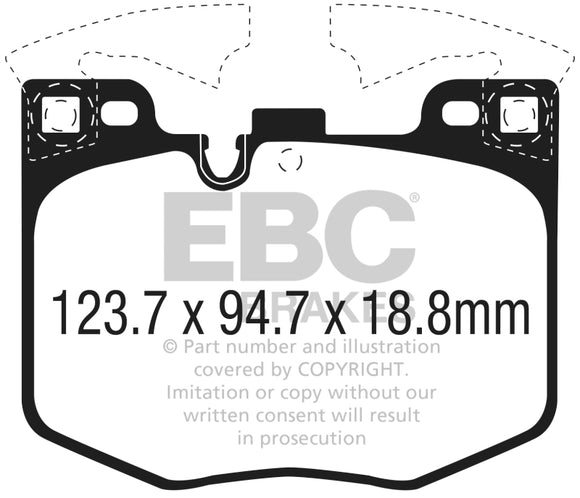 EBC 2017+ BMW 530 2.0L Turbo (G30) Ultimax2 Front Brake Pads