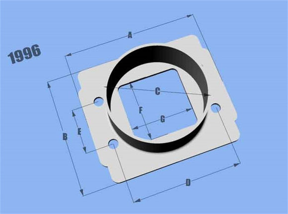 Vibrant MAF SenAdapter Plate Toyota w/ Bosch MAF Sensuse w/ 3in ID filteronly