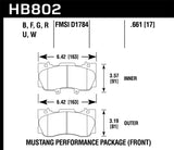 Hawk 15-17 Ford Mustang Performance Pkg (NON GT) HPS Front Brake Pads