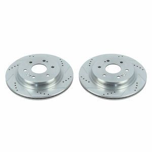 Power Stop 19-20 Chevrolet Silverado 1500 Rear Evolution Drilled & Slotted Rotors - Pair