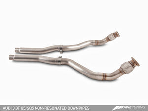 AWE Tuning Audi 8R 3.0T Non-Resonated Downpipes for Q5 / SQ5