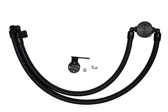 J&L 17-22 Ford F-250 6.2L/7.3L Passenger Side Oil Separator 3.0 - Black Anodized