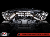 AWE Tuning 2020 Chevrolet Corvette (C8) Touring Edition Exhaust - Quad Diamond Black Tips