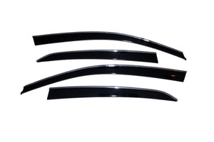 AVS 07-11 Toyota Camry Ventvisor Low Profile Deflectors 4pc - Smoke w/Chrome Trim