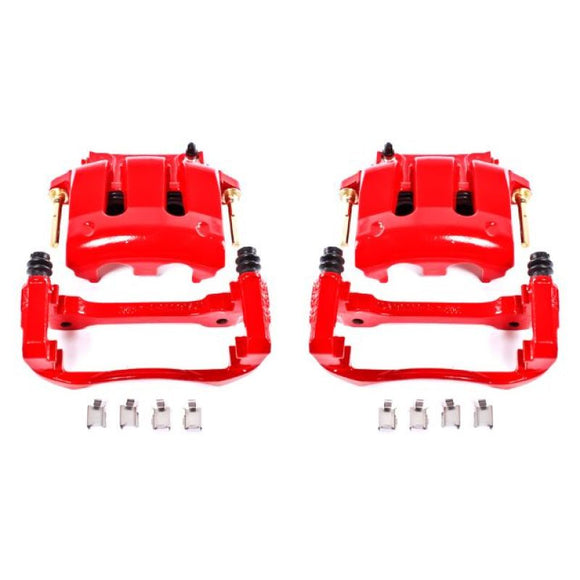 Power Stop 05-14 Ford Mustang Front Red Calipers w/Brackets - Pair