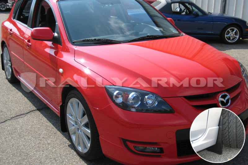 Rally Armor 04-09 Mazda3/Speed3 Basic Black Mud Flap w/ Black Logo ...