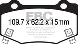 EBC 16+ Cadillac ATS-V 3.6 Twin Turbo Yellowstuff Rear Brake Pads