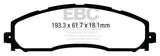 EBC 13+ Ford F250 (inc Super Duty) 6.2 (2WD) Yellowstuff Rear Brake Pads