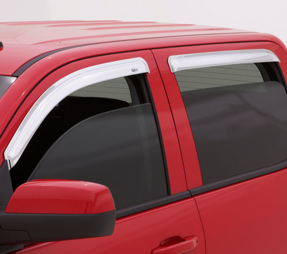 AVS 04-12 Chevy Colorado Crew Cab Ventvisor Front & Rear Window Deflectors 4pc - Chrome