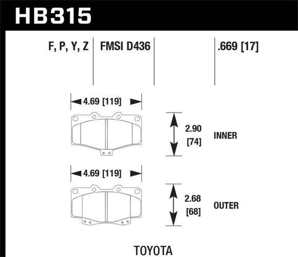 Hawk LTS Street Brake Pads